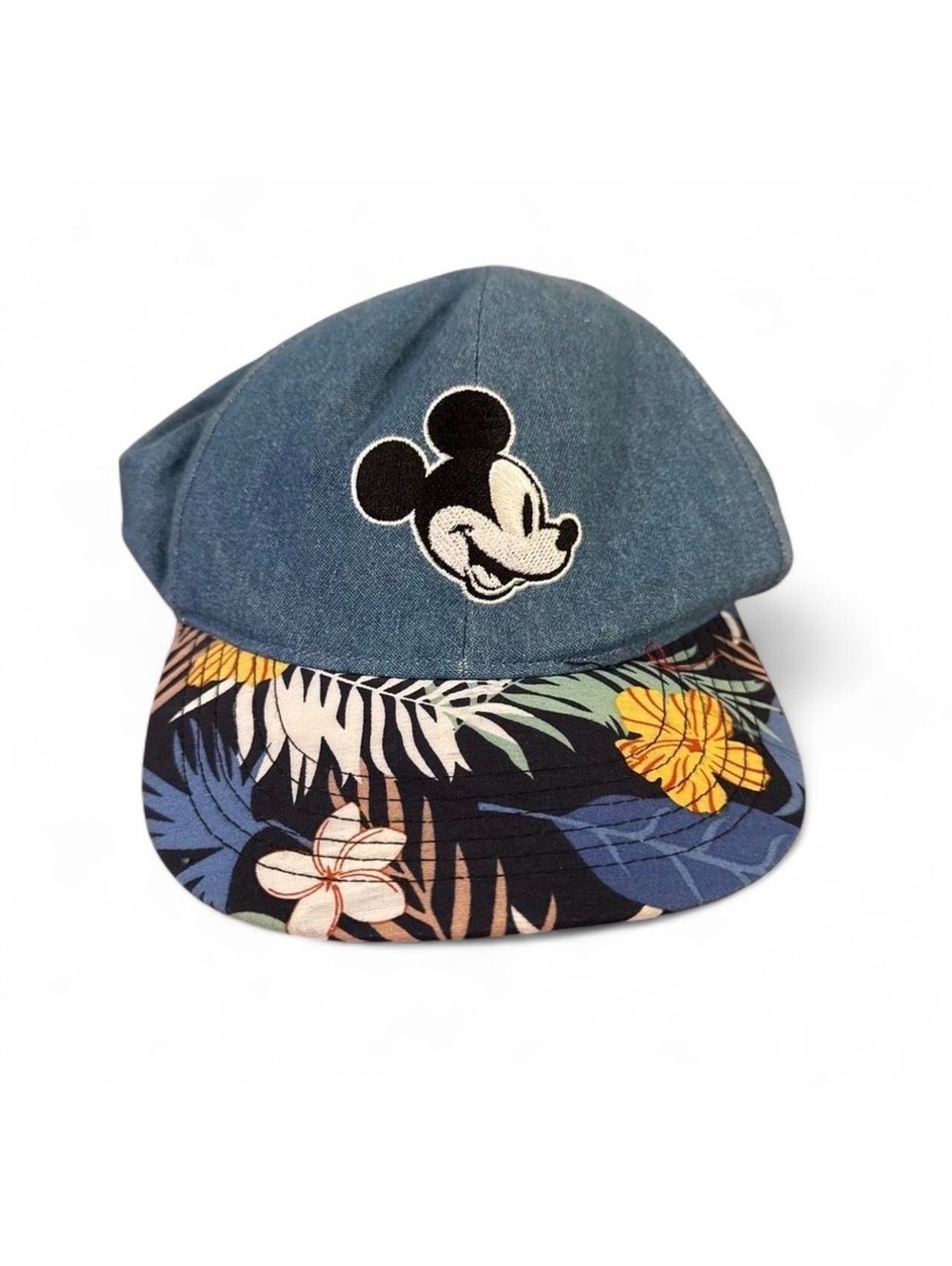 Vintage Women's/Youth One Size Disney Mickey Mouse Floral Baseball Hat
